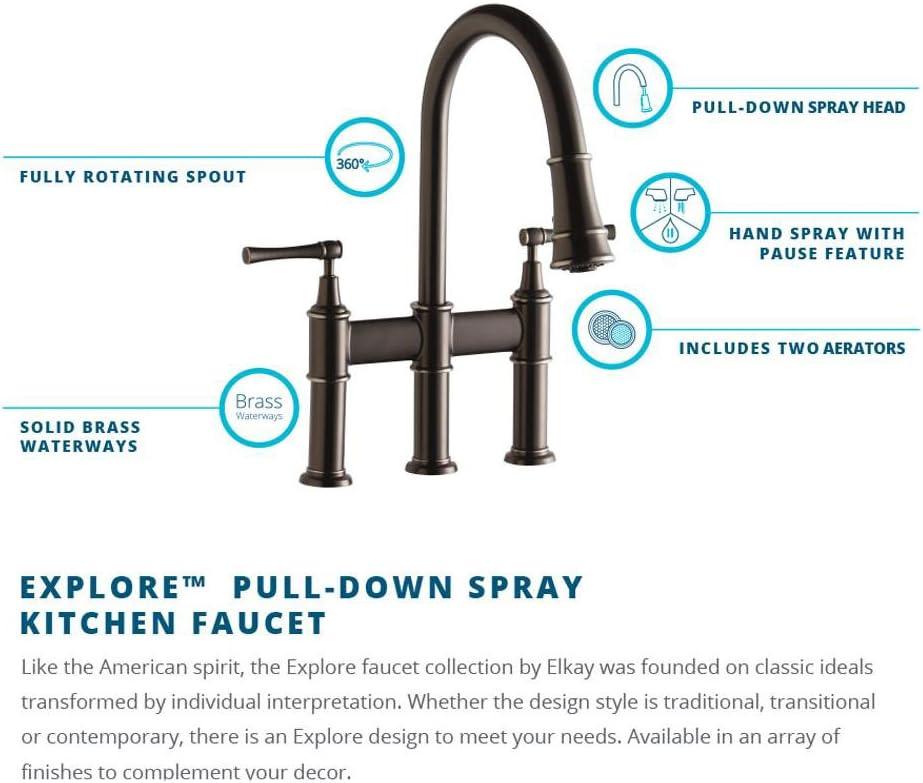 Explore Pull Down Bridge Faucet