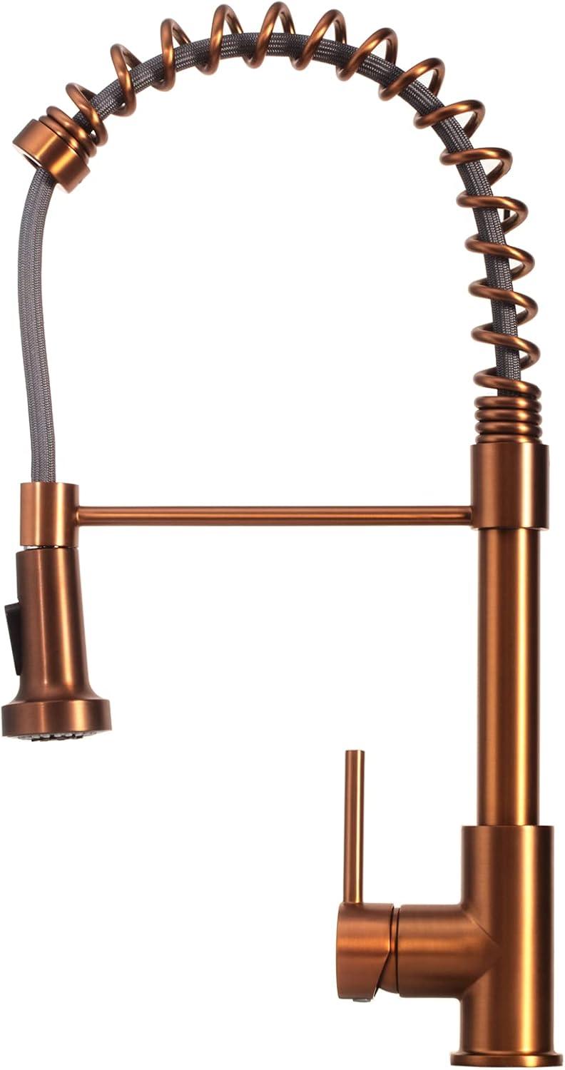 Copper Stainless Steel Pull Down Kitchen Faucet with Spray