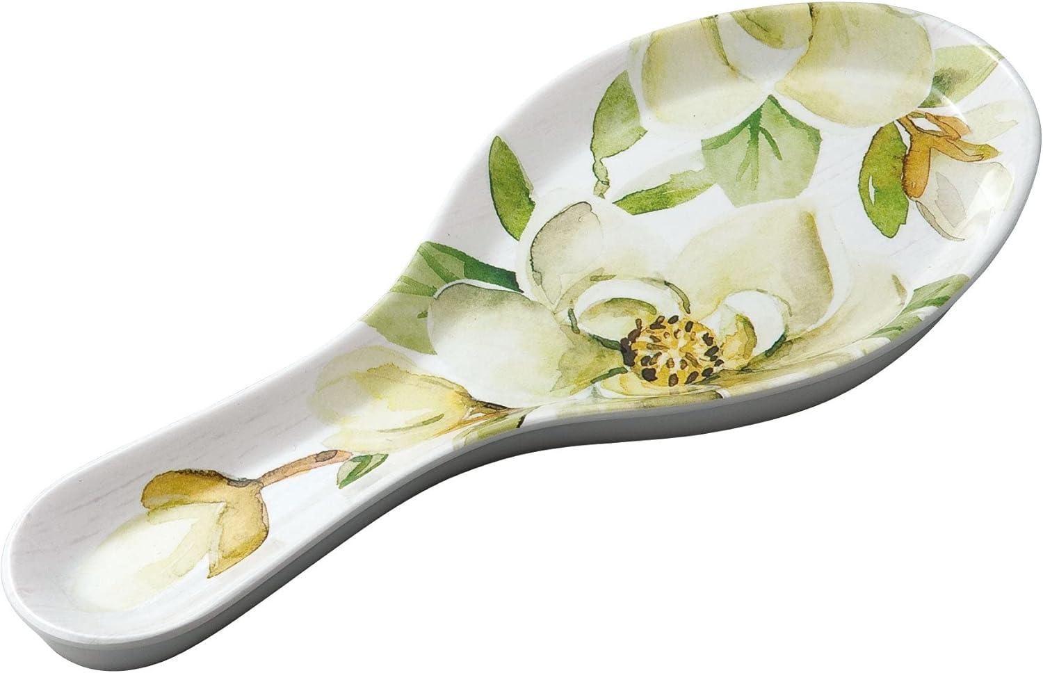 Gourmet Art Melamine Spoon Rest/Spoon Holder (Magnolia)