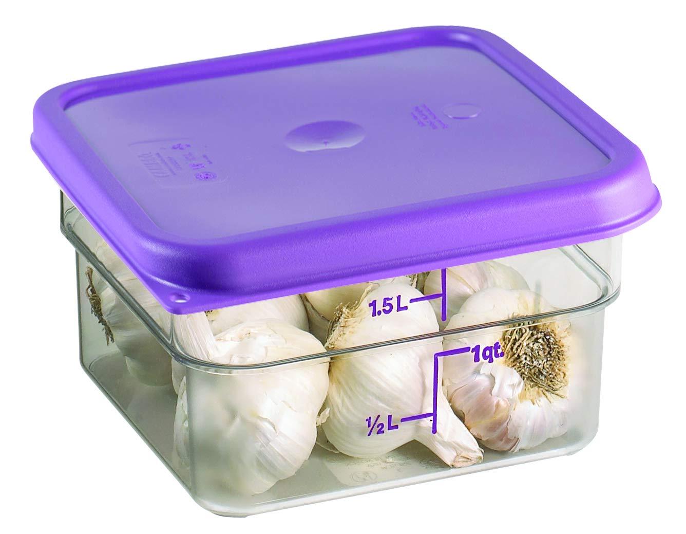 Clear 2-Quart Allergen-Free Plastic Food Container