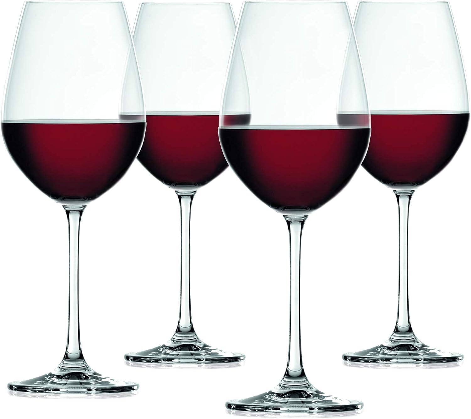 Salute 19.4oz. Crystal Red Wine Glass Set (Set of 4)