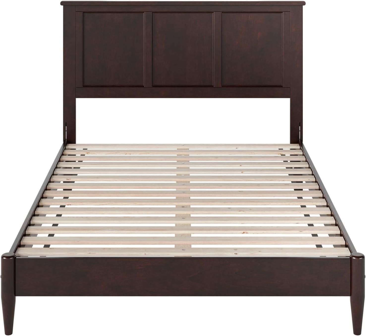 AFI Charlotte Full Solid Wood Low Profile Platform Bed, Espresso