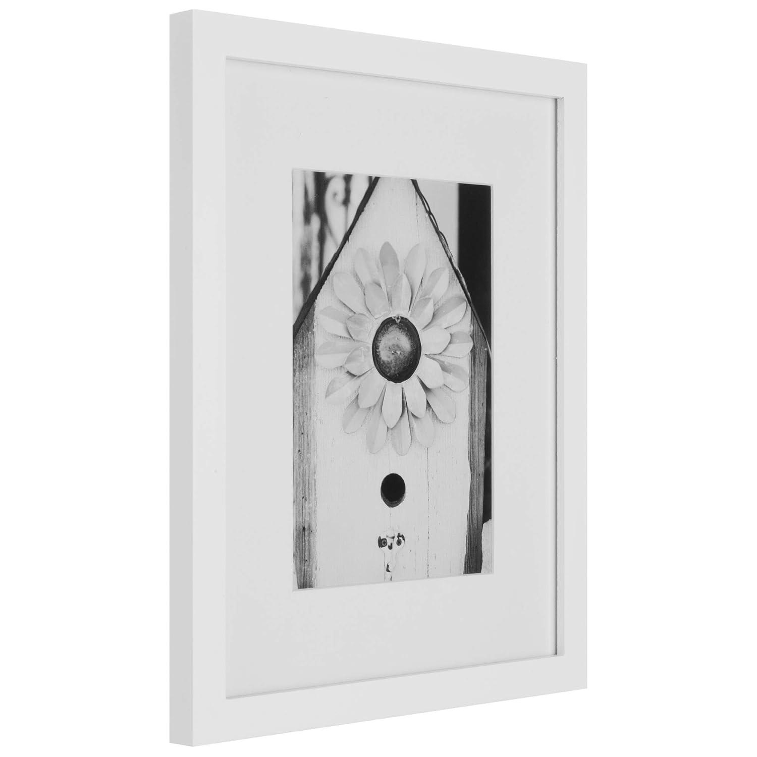 Gallery Wall Solid Wood Matted Picture Frame Kit - 7 Pieces with Two 8" x 10", Four 6" x 8", and One 12" x 16"
