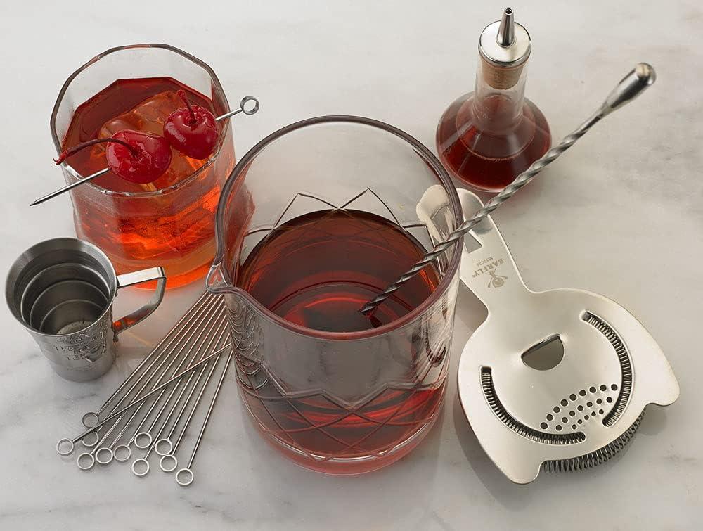 Stainless Steel 24 oz. Manhattan Cocktail Kit with Strainer and Jigger