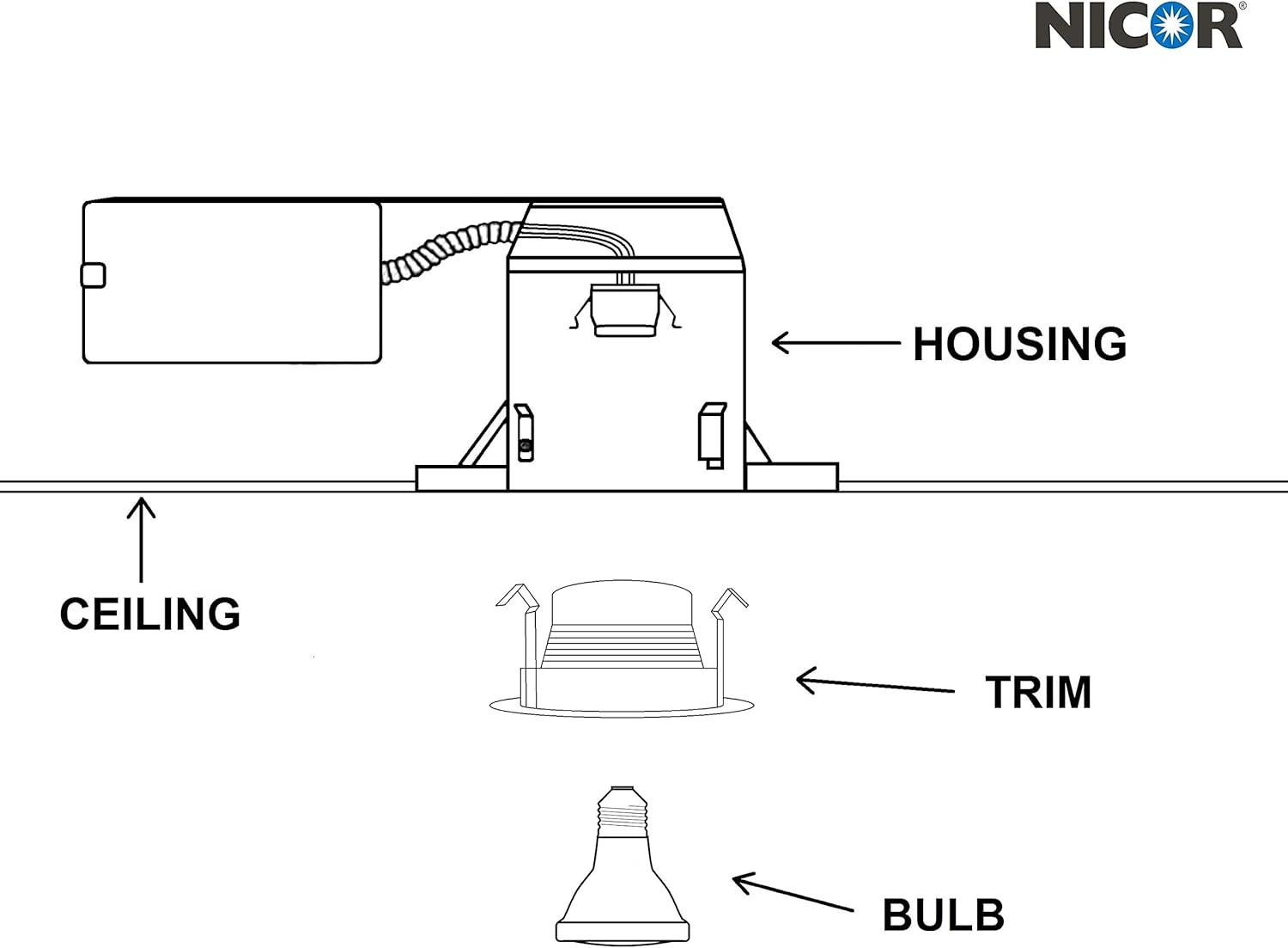 4'' Dimmable Standard Recessed Lighting Kit