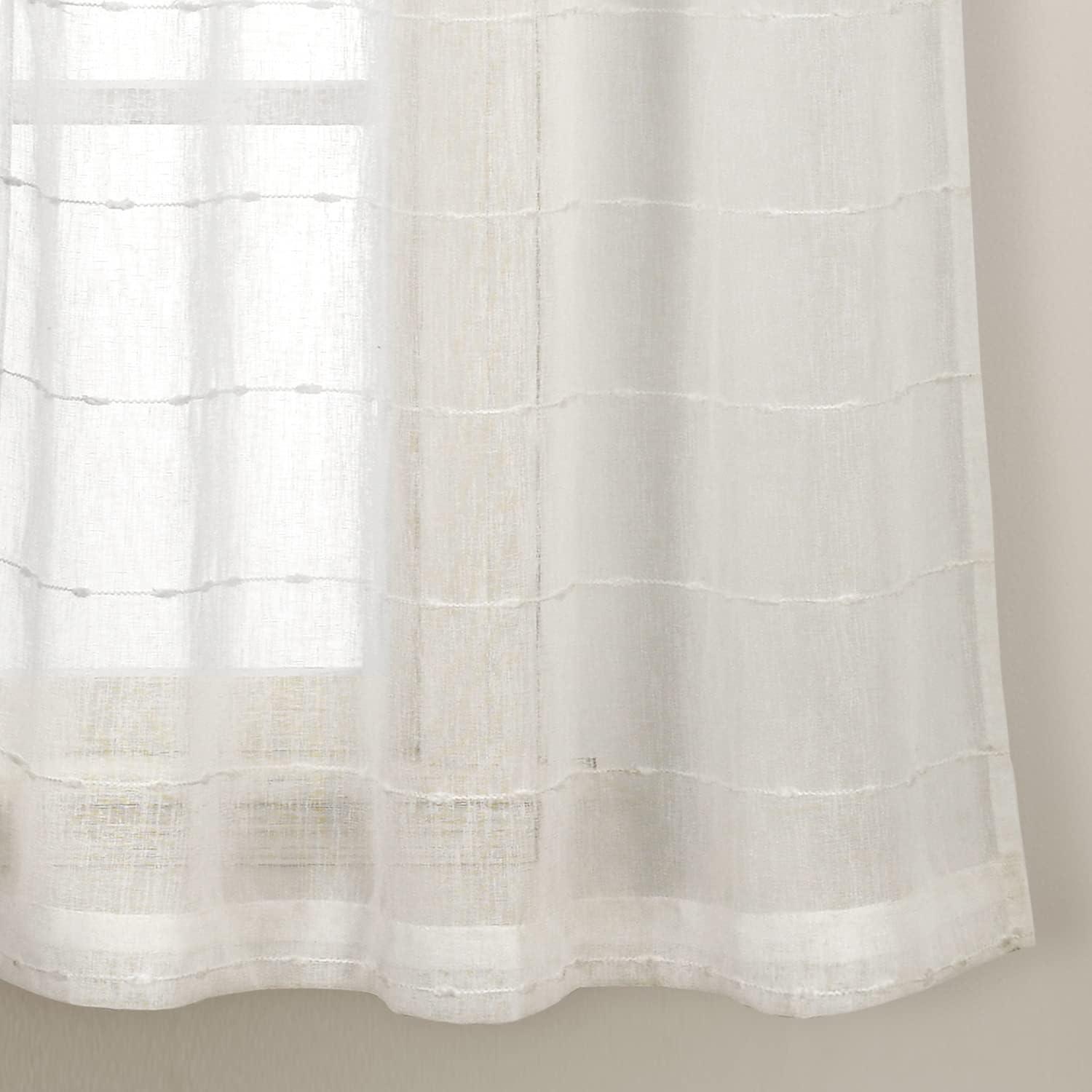 Polyester Sheer Curtain Pair (Set of 2)