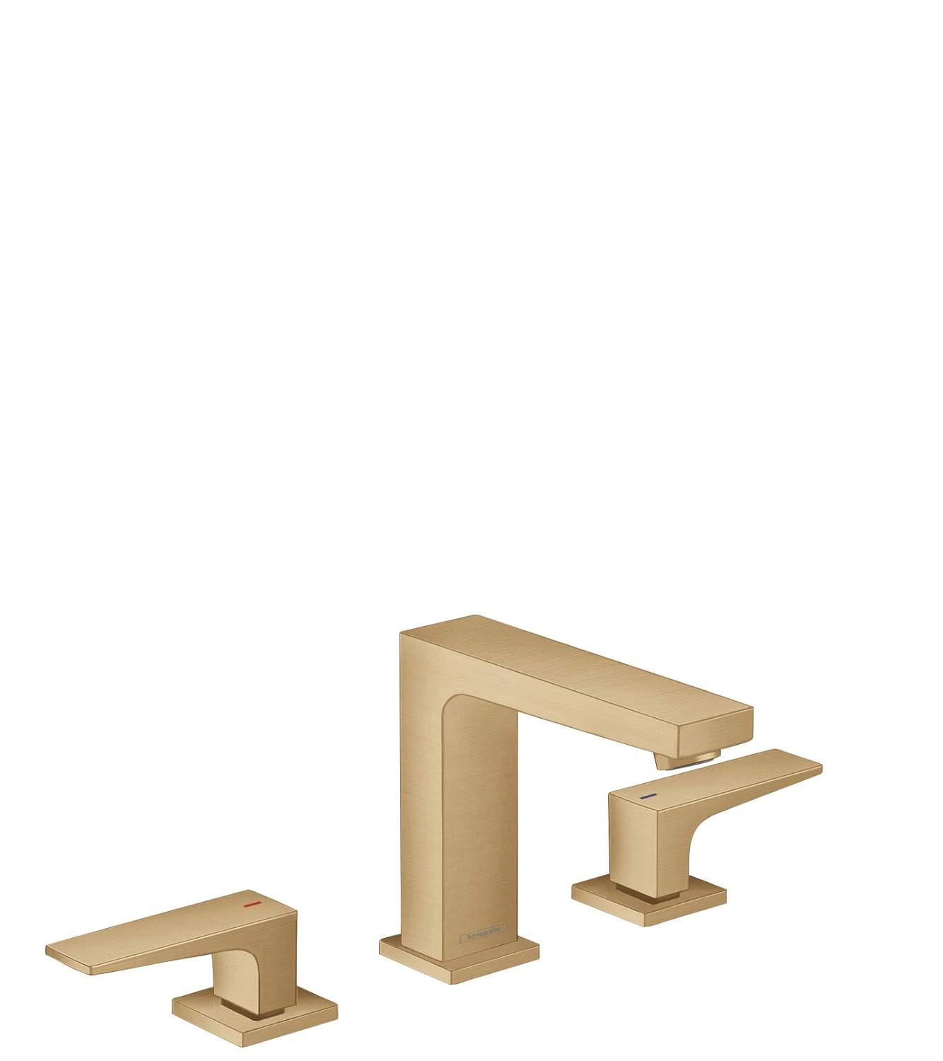 Hansgrohe Metropol Widespread Faucet 110 with Lever Handles and Drain Assembly, 1.2 GPM