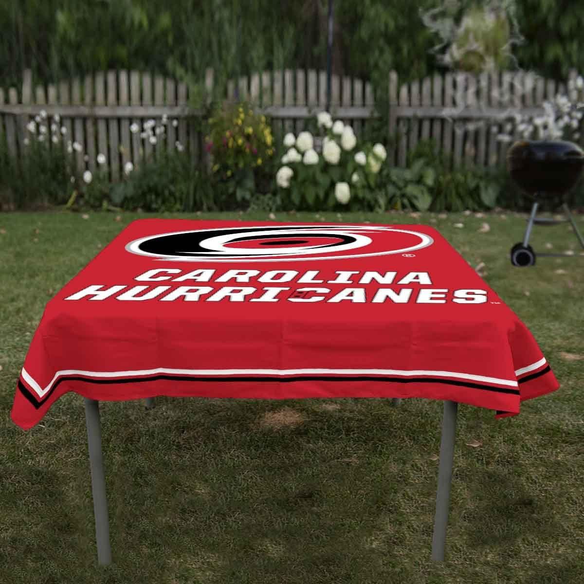 Carolina Hurricanes Red Polyester Square Tablecloth