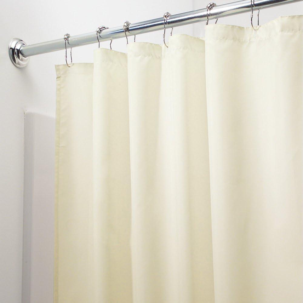 iDesign 72 in. H X 72 in. W Sand Solid Shower Curtain Liner Polyester