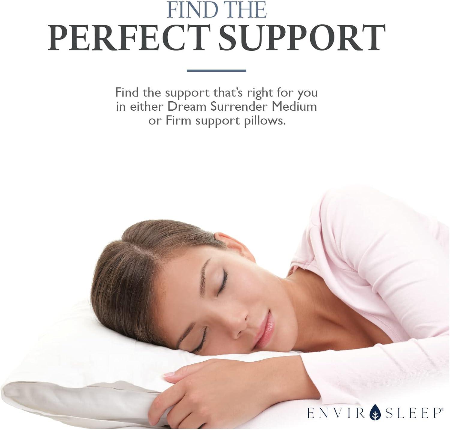 Hypoallergenic White Polyester and Cotton Bed Pillow Set