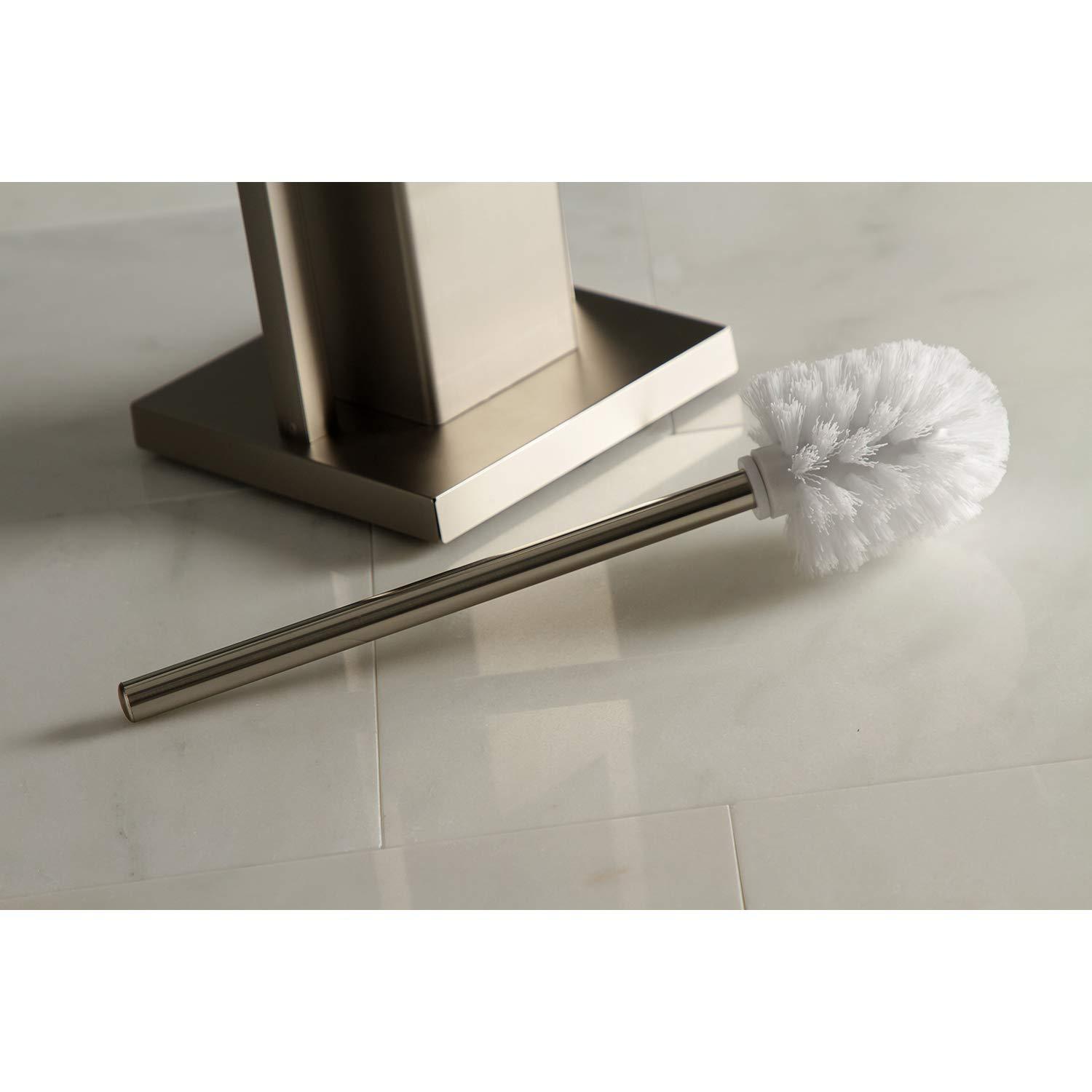 Kingston Brass SCC8348 Modern Pedestal Toilet Paper Holder with Toilet Brush Holder - Brushed Nickel