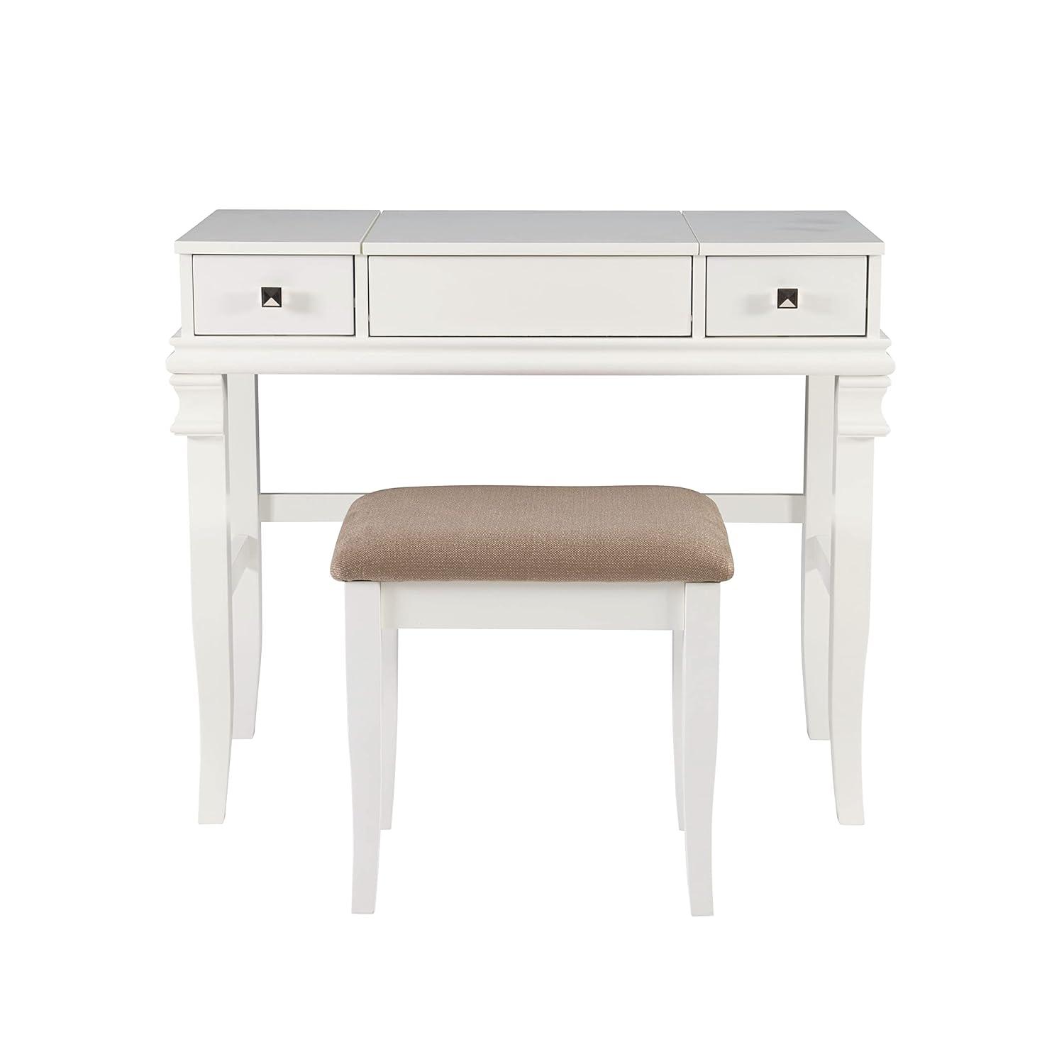 Linon Home Decor Linon Orhei White Vanity Set