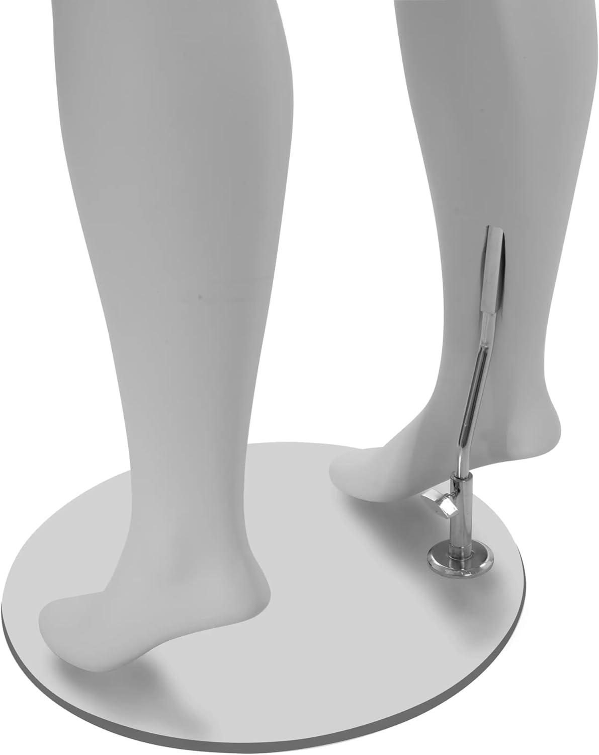 Amber Plus-Size Headless Mannequin with Matte White Finish