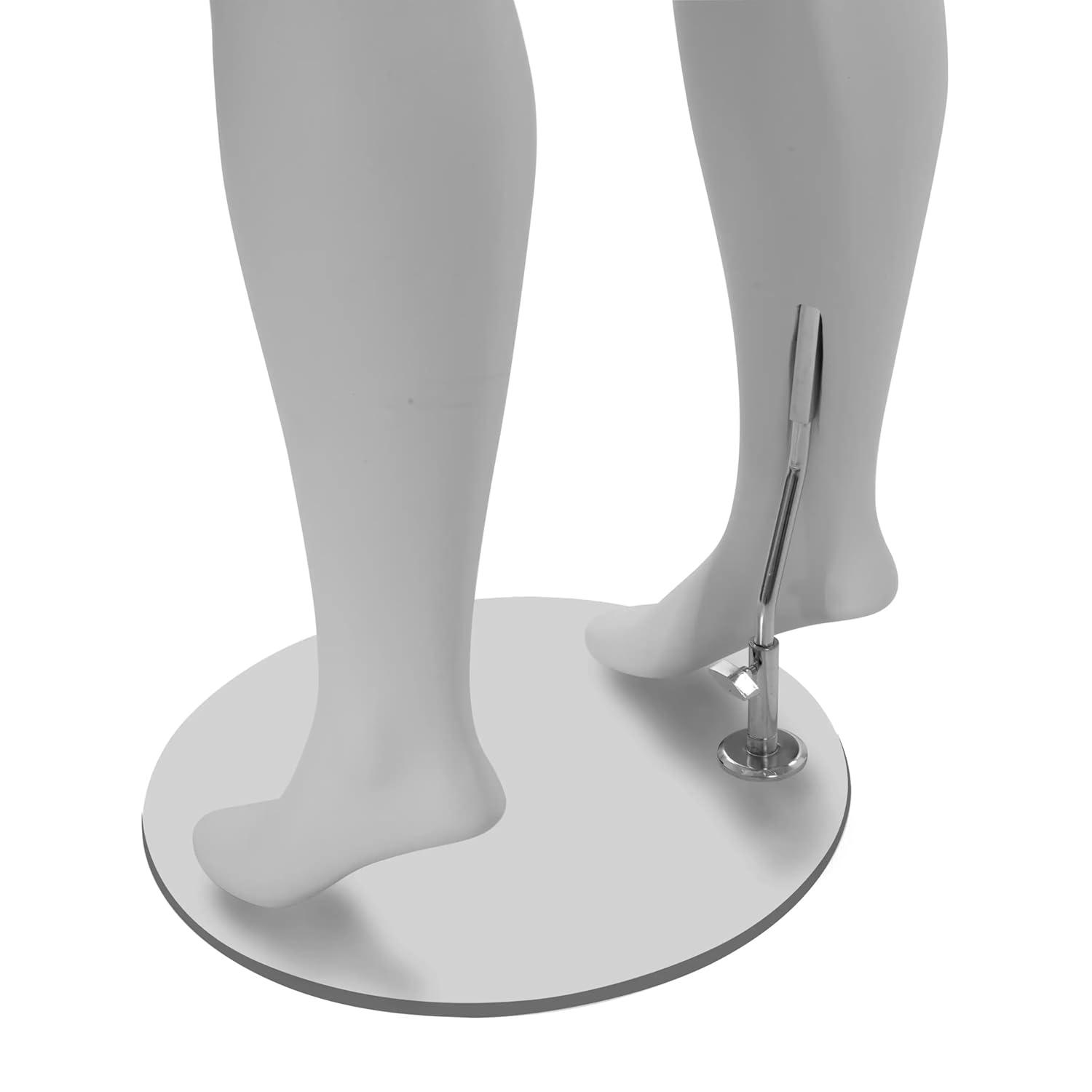 Amber Plus-Size Headless Mannequin with Matte White Finish