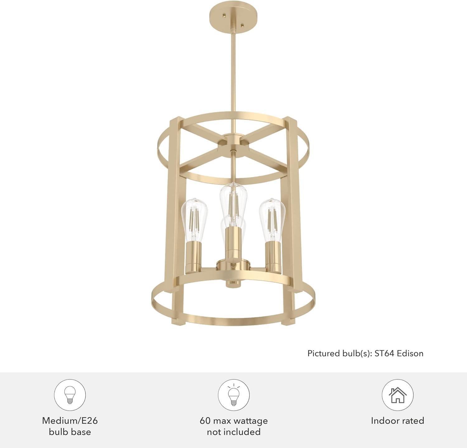 Hunter Fan 4 Modern Alturas Gold Cage Chandeliers