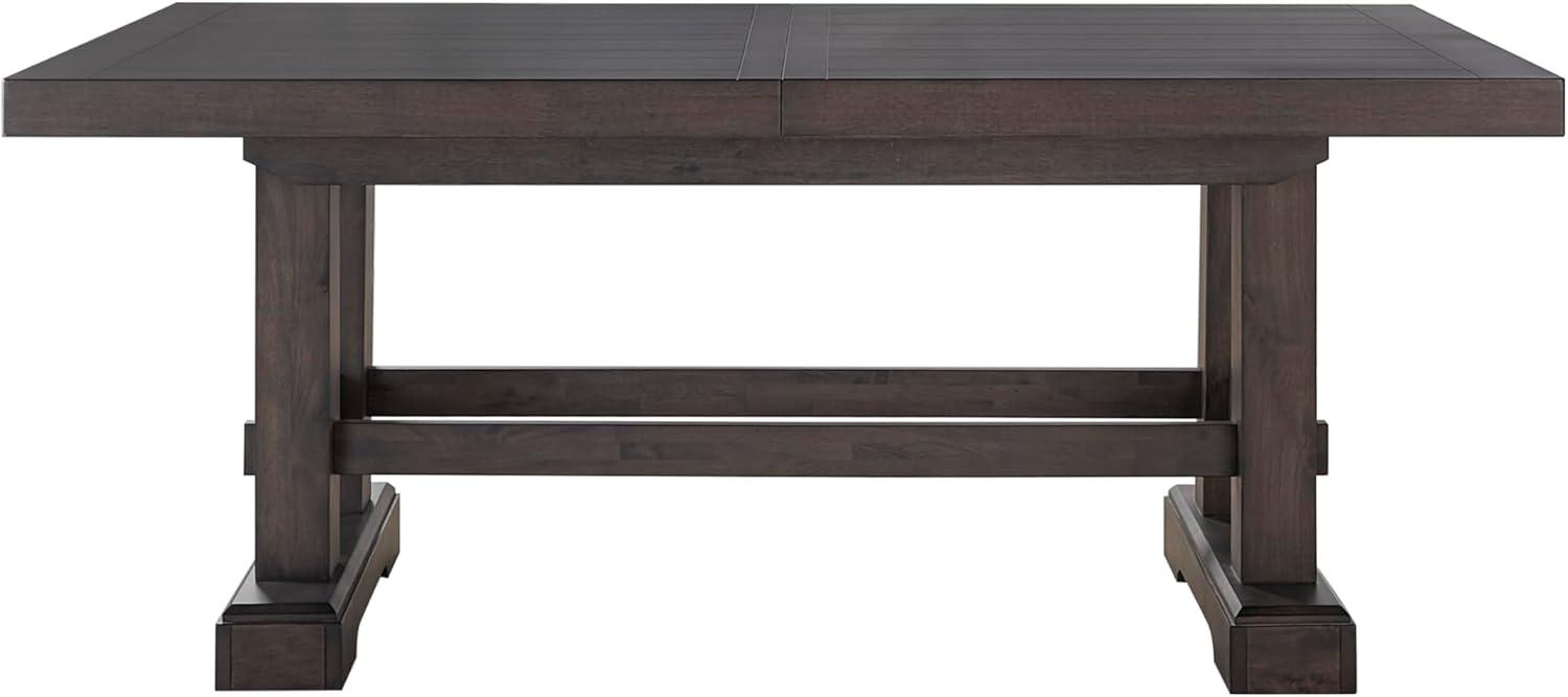 9pc Napa Dining Set Dusky Cedar - Steve Silver Co.: Farmhouse Style, Double Pedestal, Upholstered Chairs