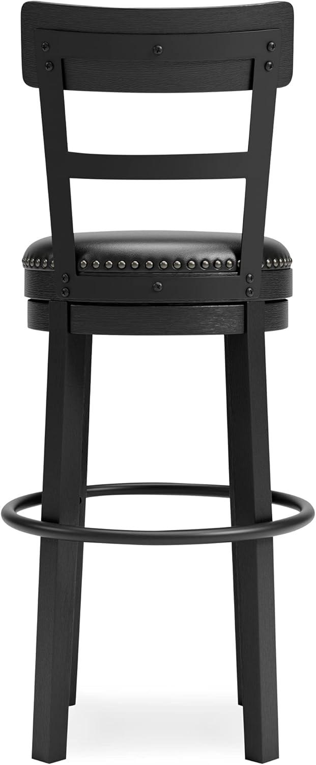 August Grove® Daiah Swivel Upholstered Counter Stool with Solid Wood Frame