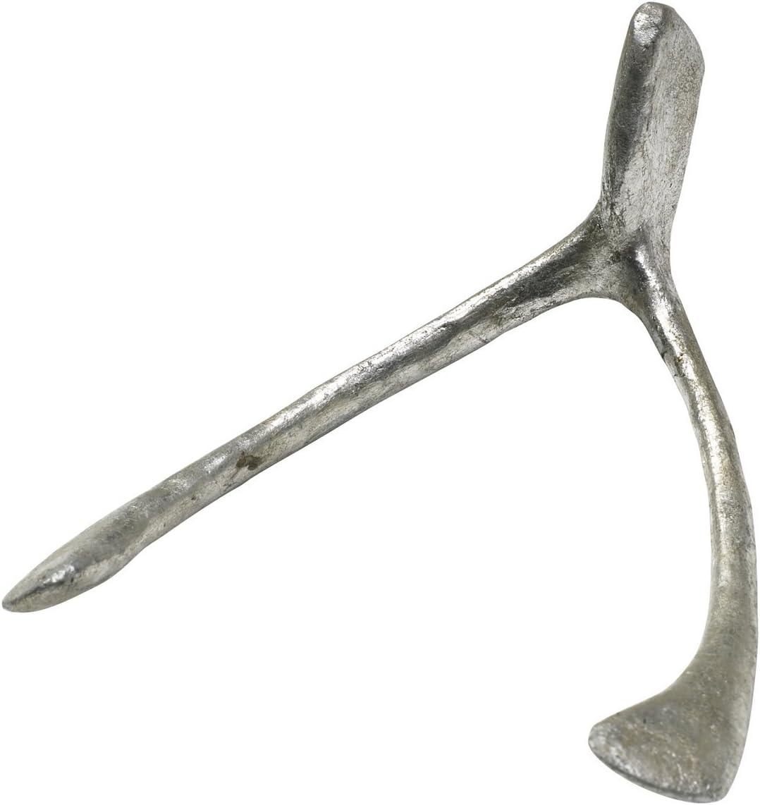 Silver Metal Wishbone Decorative Sculpture