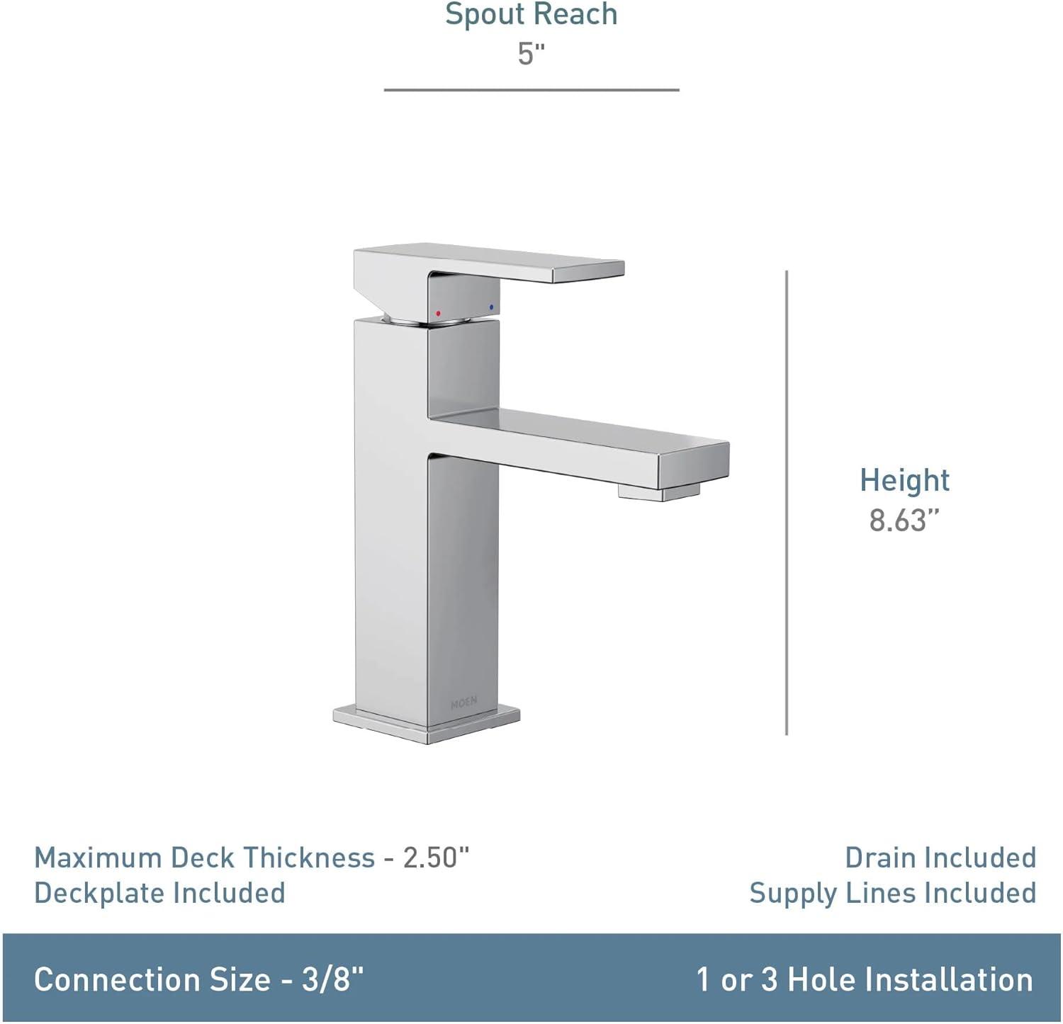 Revyl Chrome Single Handle Bathroom Faucet with Drain Assembly