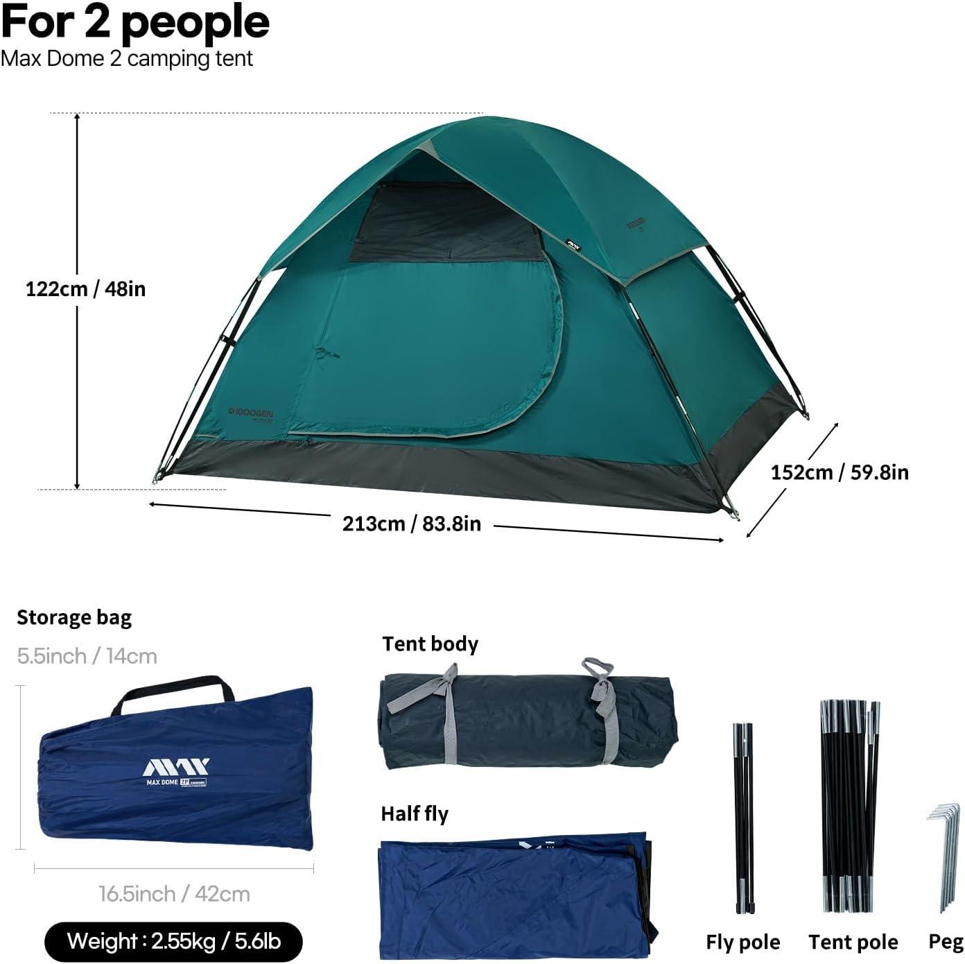 Instant Tents For Camping, 2-3 Person Pop Up Camping Tent, 60S Easy Setup Waterproof Dome Tent For Camping Beach Outdoor Travel