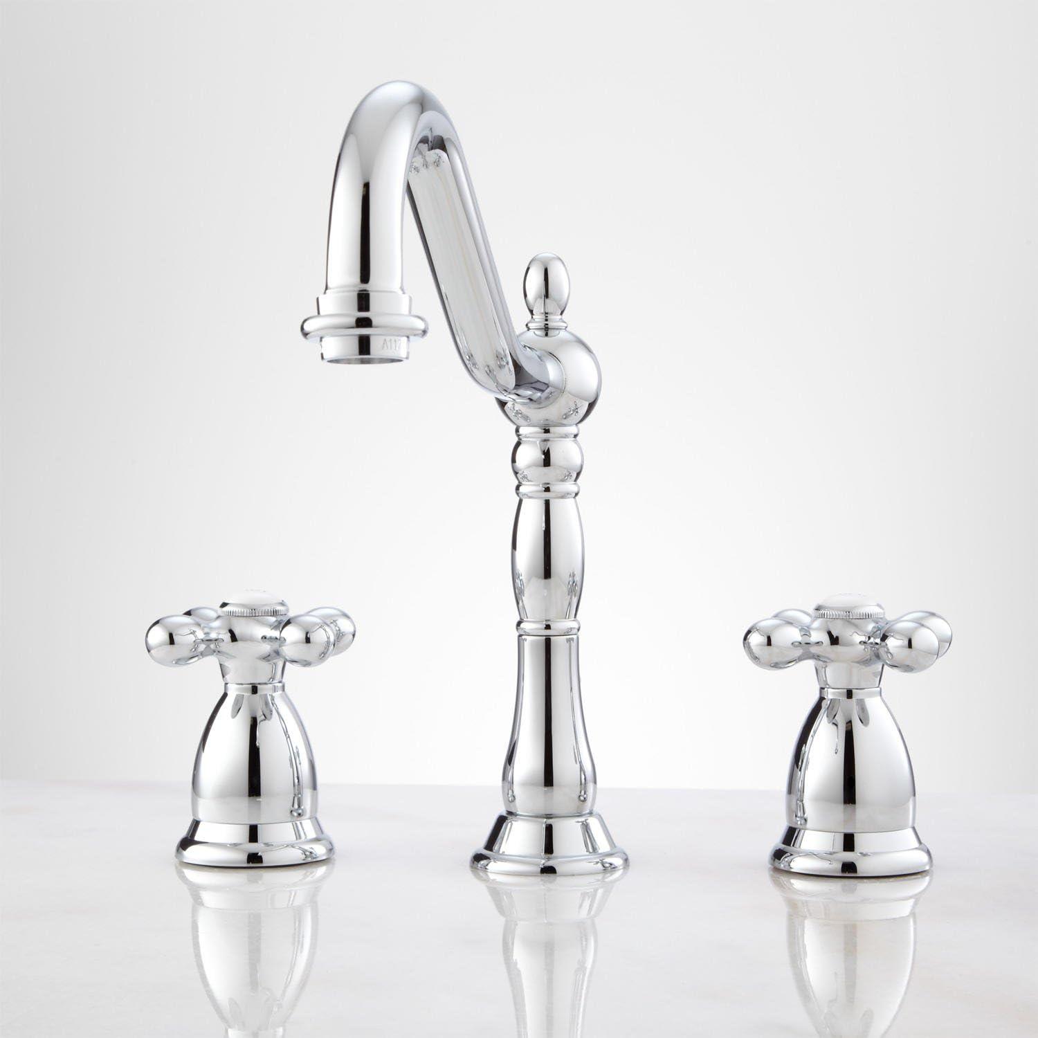 Victorian Widespread Bathroom Faucet with Cross Handles