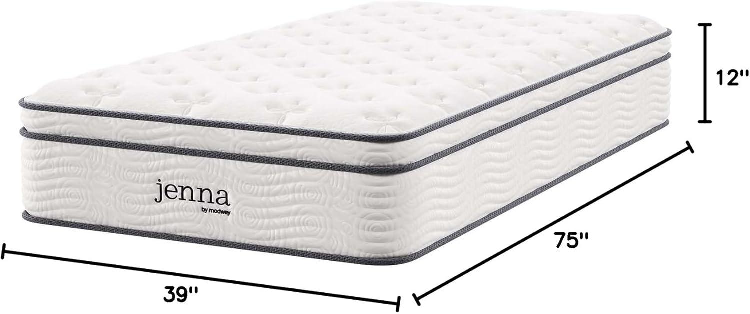 Modway Jenna 12 Inch Innerspring and Foam Twin Mattress