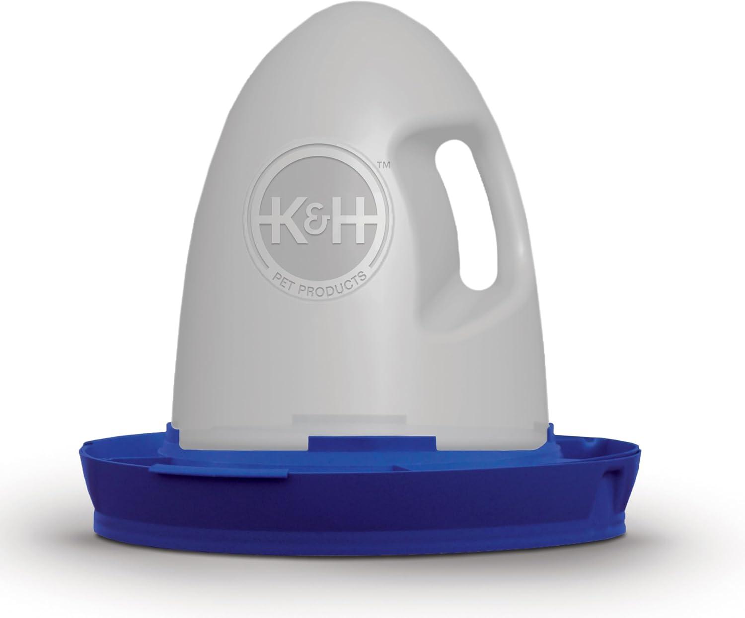 K&H Pet Products Poultry Waterer Unheated Blue 2.5 Gallons