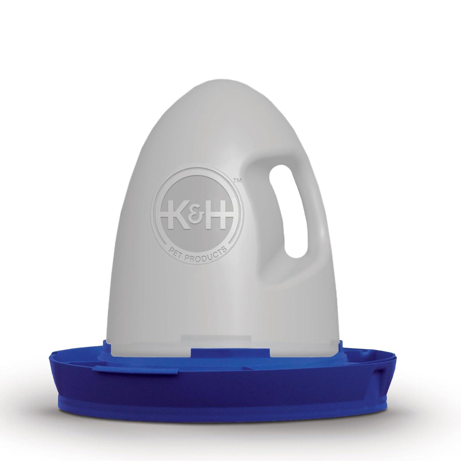 K&H Pet Products Poultry Waterer Unheated Blue 2.5 Gallons