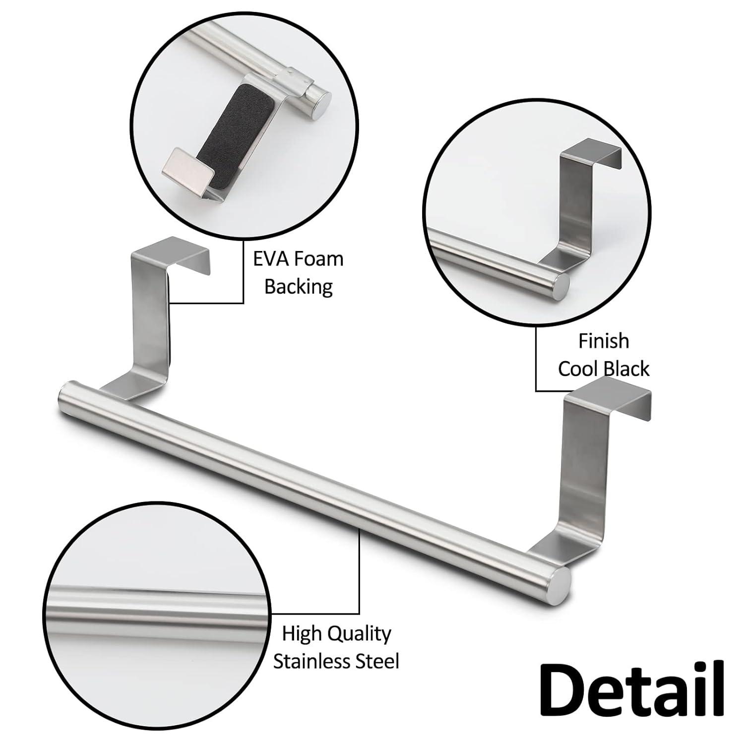 Suploo AUMJJE19 2 Pack Stainless Steel Over Door Towel Rack Bar Holders