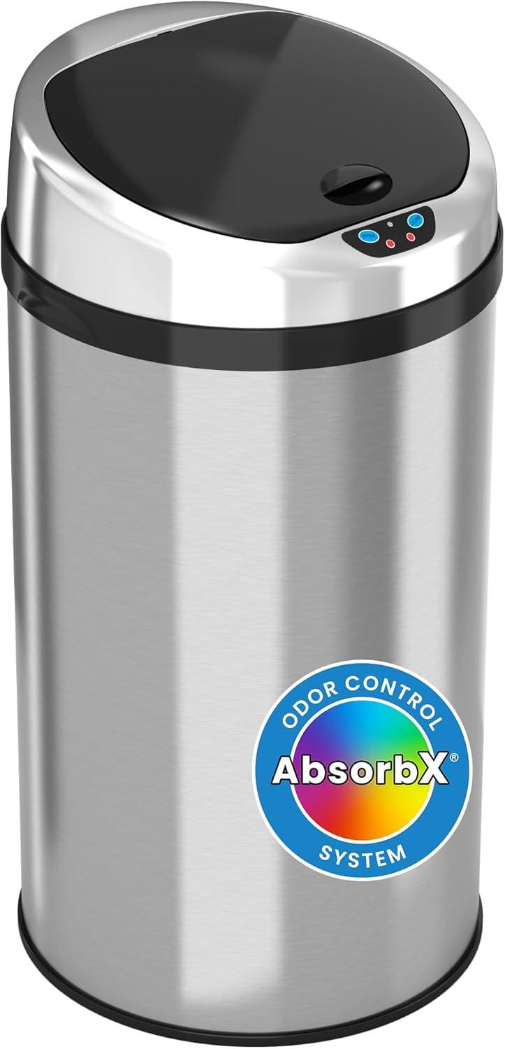 Stainless Steel 8 Gallon Motion Sensor Trash Can