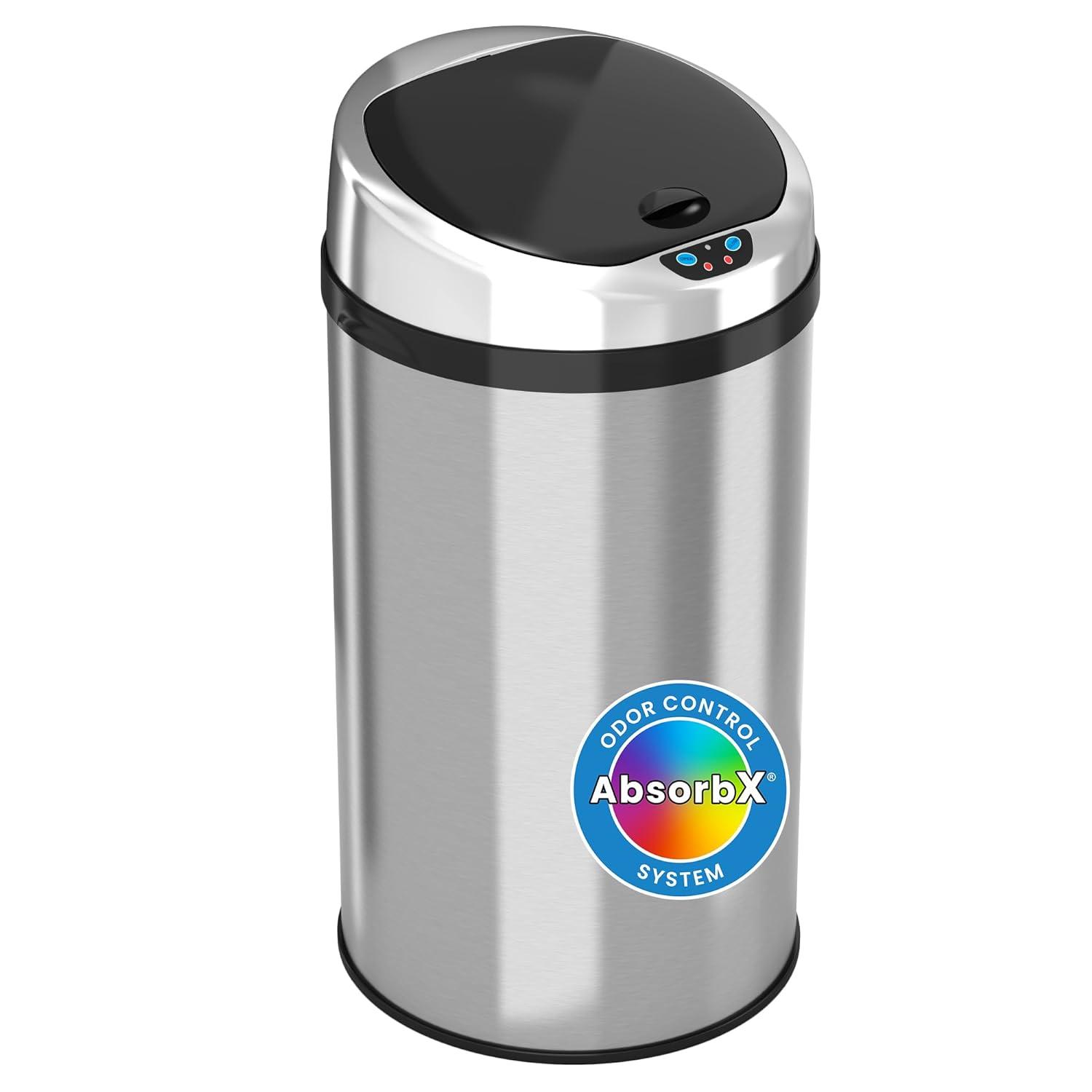iTouchless Stainless Steel 8 Gallon Motion Sensor Trash Can