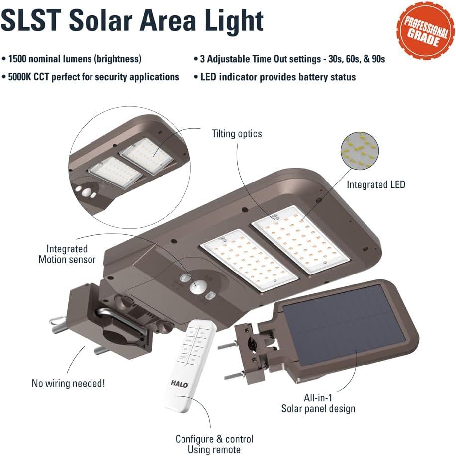 Bronze Solar LED Security Flood Light with Motion Sensor