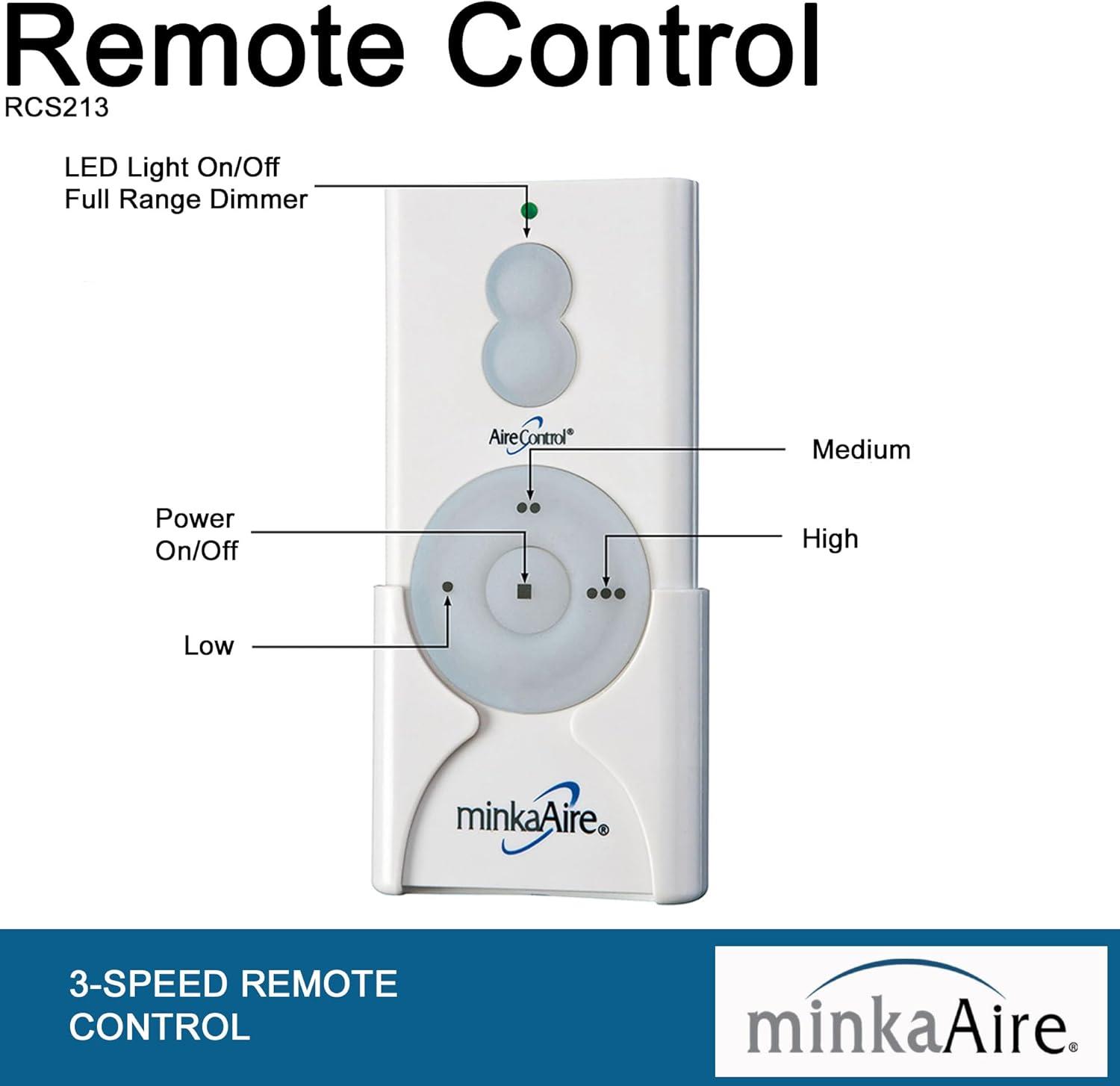 White Handheld Remote Control for Ceiling Fans