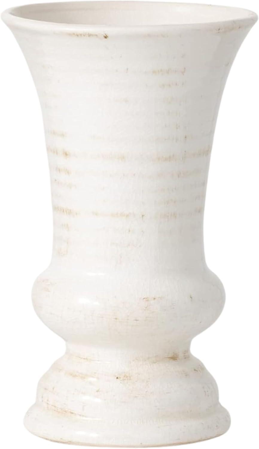Sullivans Ceramic Urn Vase 10"H Off-White
