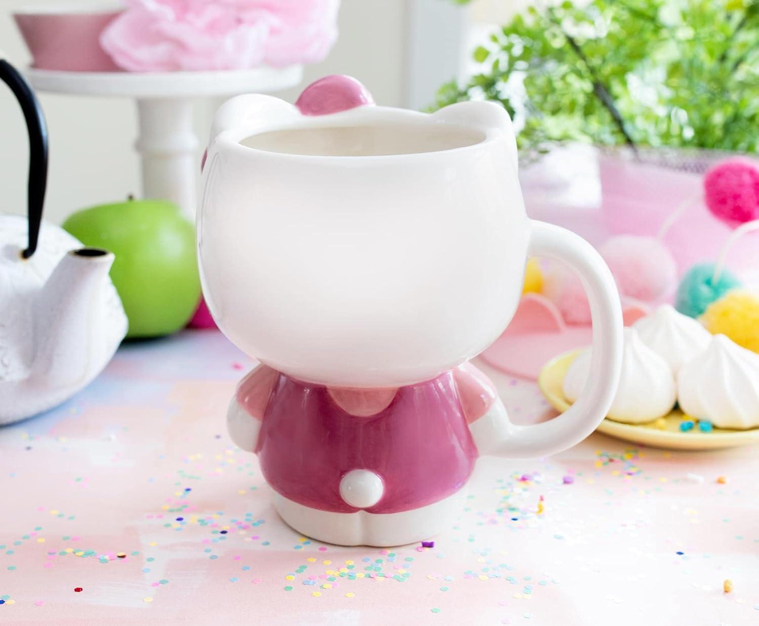 Silver Buffalo Sanrio Hello Kitty 3D Sculpted Ceramic Mug | Holds 20 Ounces