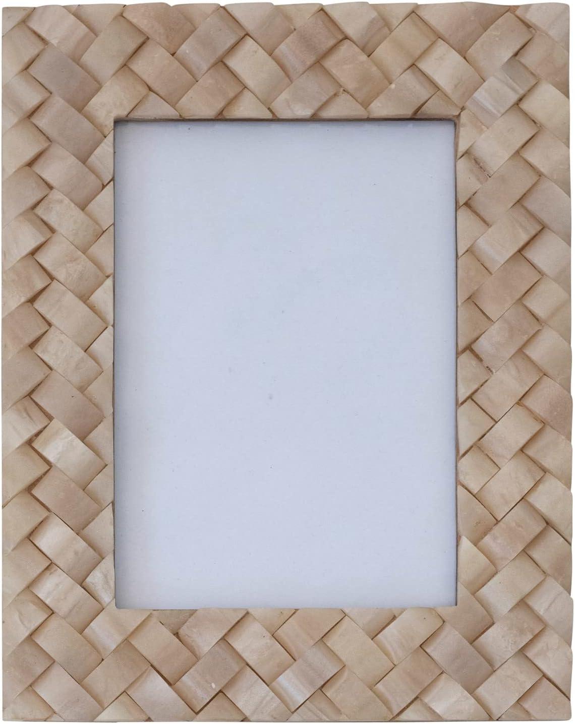 Ivory Woven Resin 7.5" x 9.5" Photo Frame