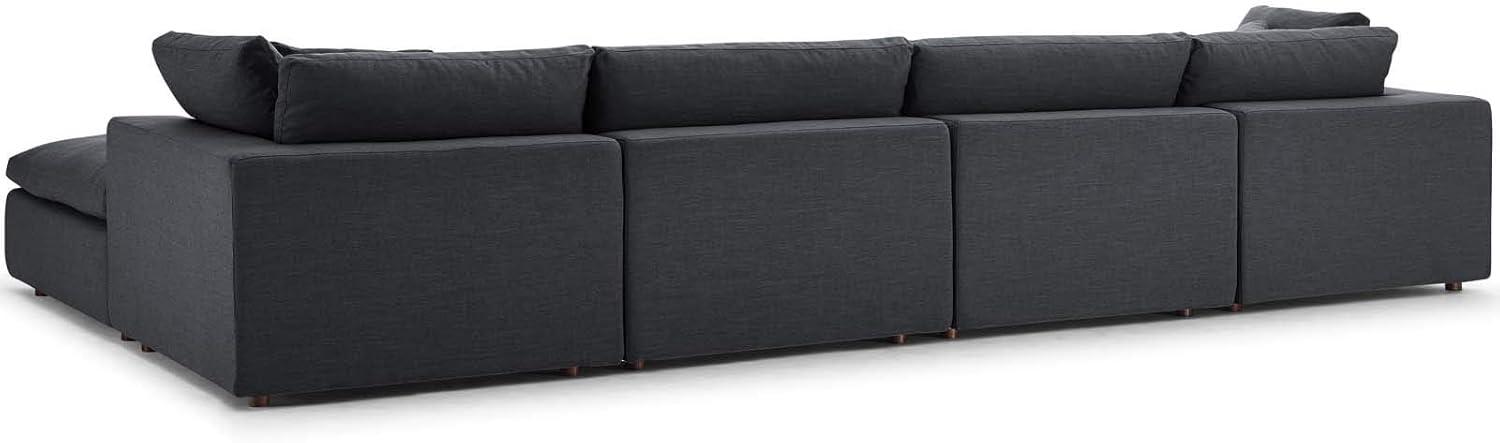 Modway Copper Grove Hrazdan Fabric/Wood Down-filled Over-stuffed 5-piece Sectional Sofa Set