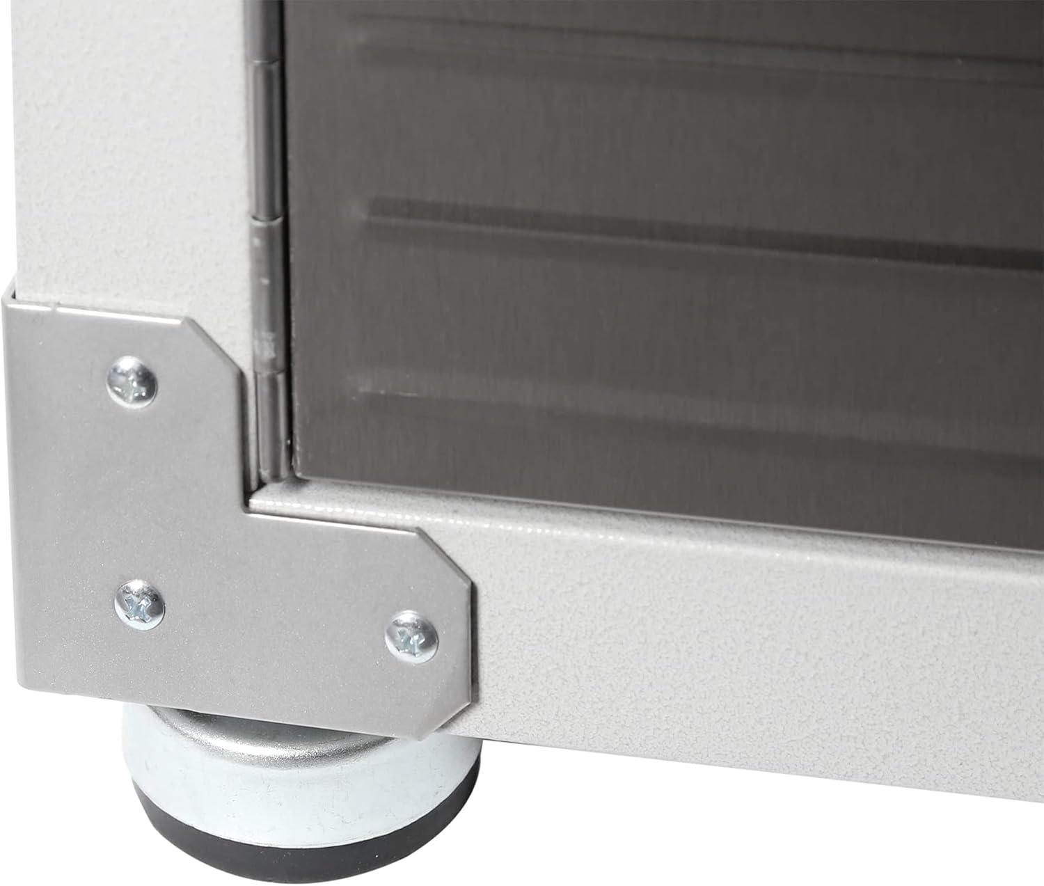 Seville Classics UltraHD Steel 2-Door Lockable Garage Storage Cabinet, 36 x 24 x 72, Granite Gray