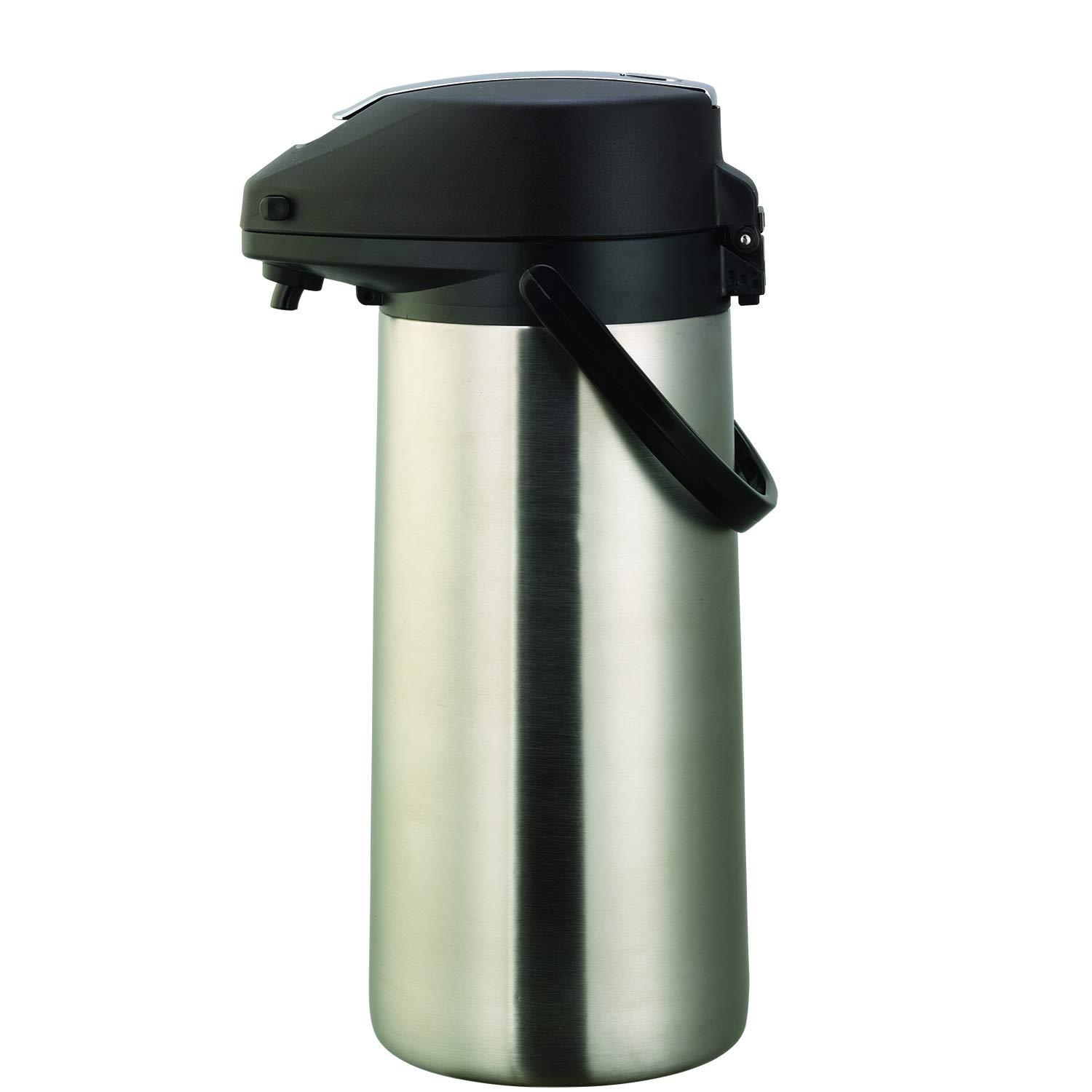 Service Ideas Stainless Steel 12.68 Cup Airpot with Lever Lid