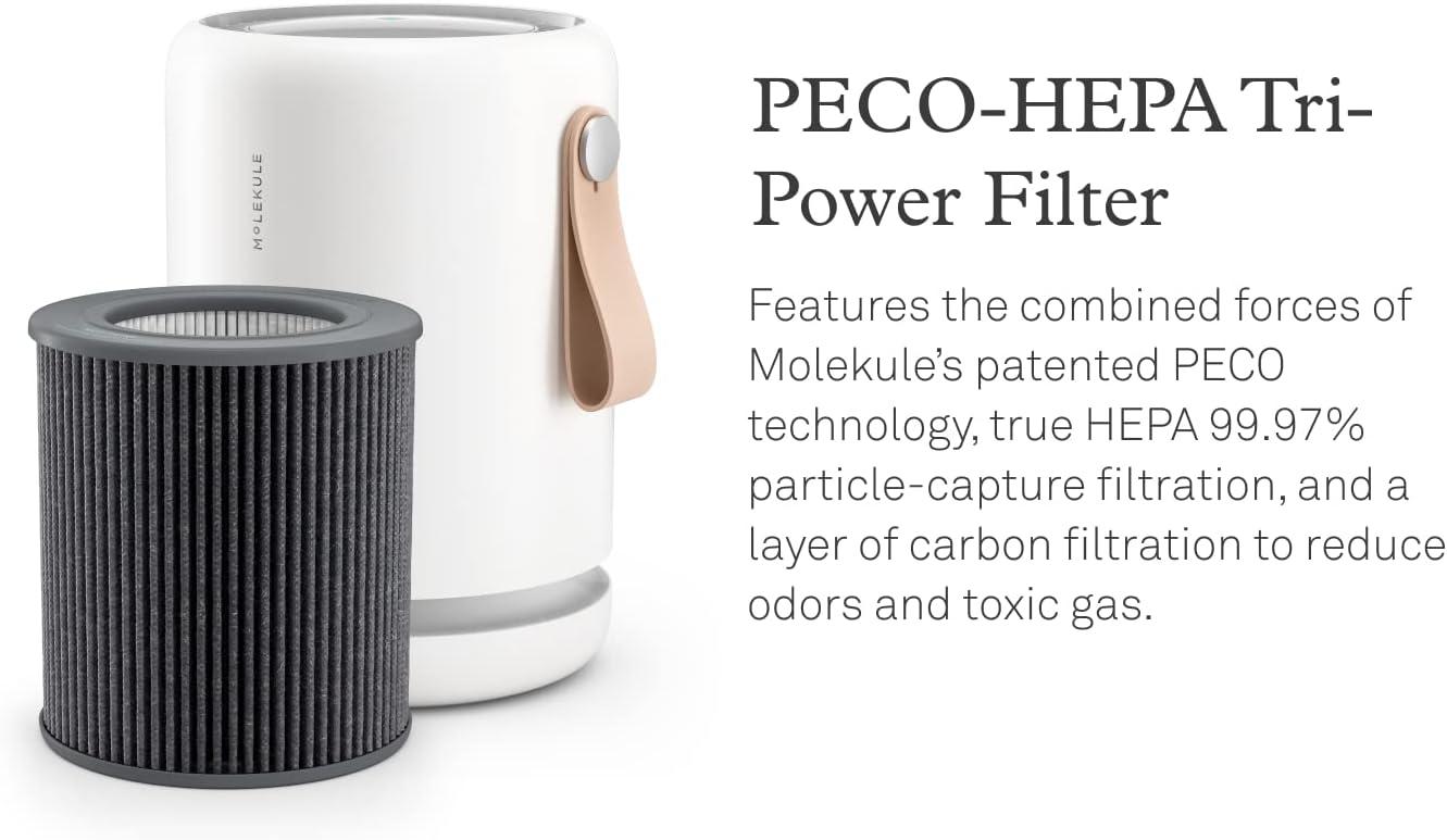 White Table-Top Air Purifier with PECO-HEPA Filter