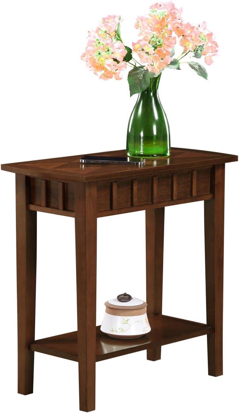 Dennis End Table with Shelf Espresso