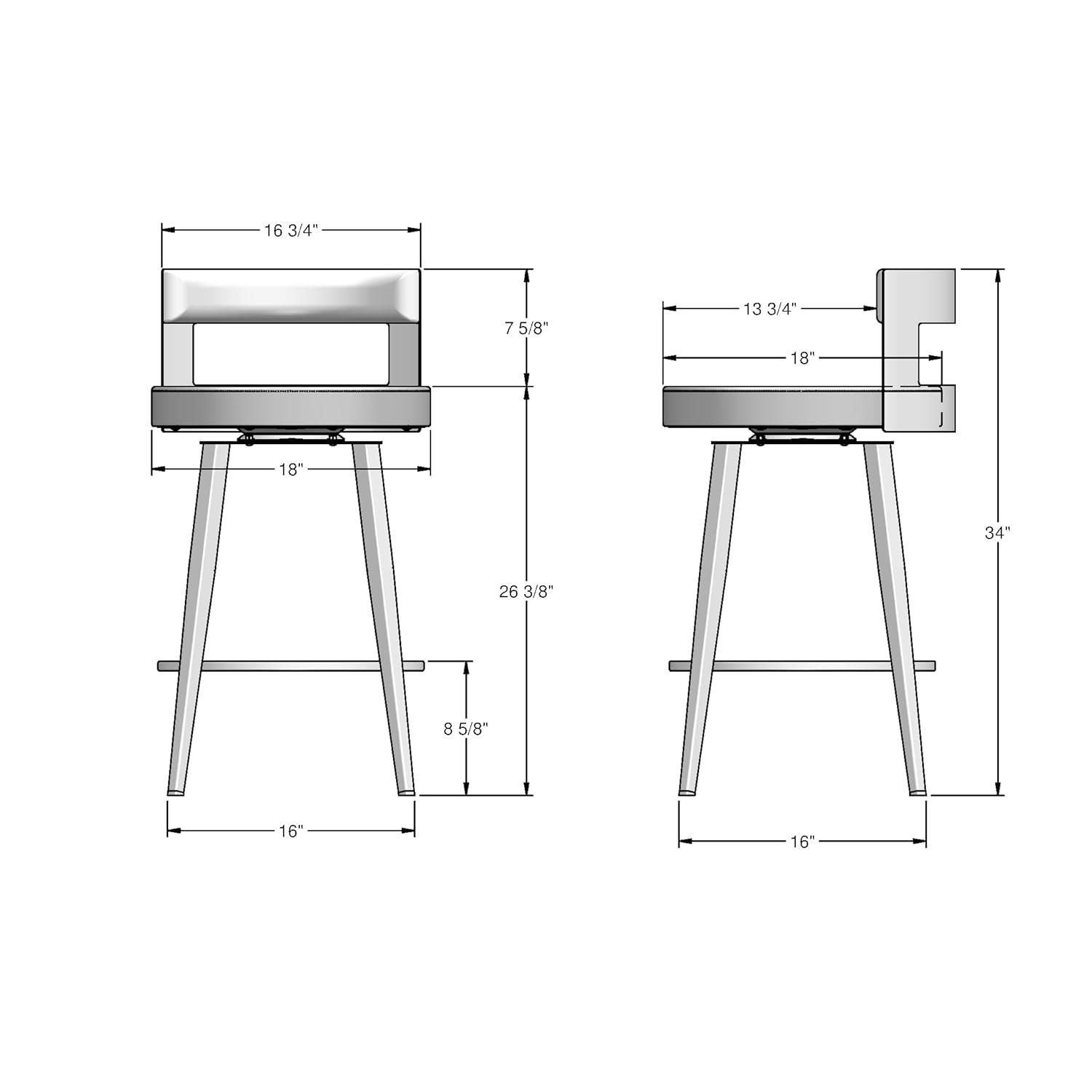 Corda Swivel Upholstered Counter & Bar Stool