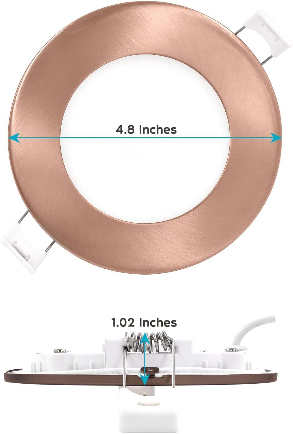 4'' Selectable Color Temperature Dimmable Air-Tight IC Rated LED Canless Recessed Lighting Kit