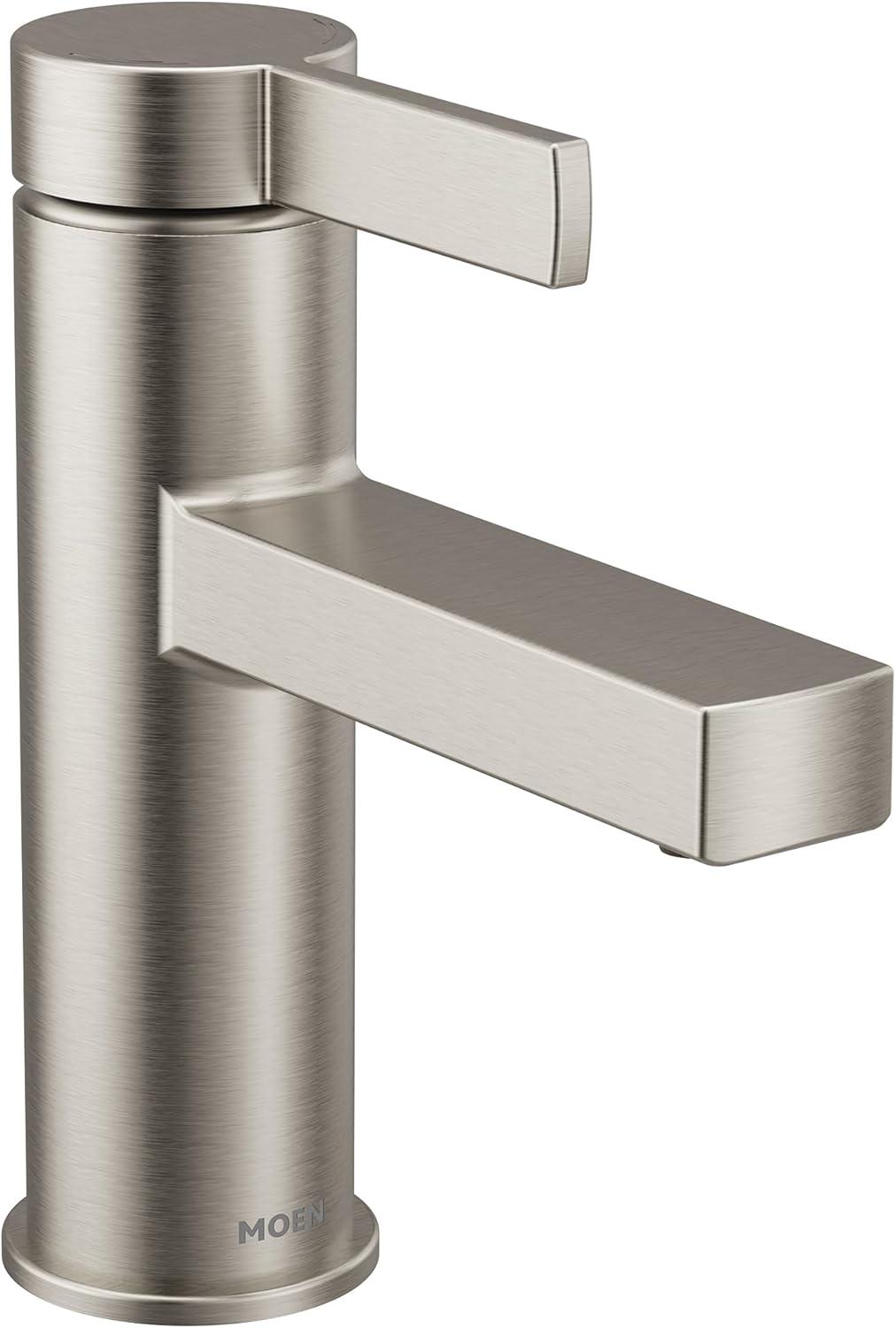 Beric Spot Resist Brushed Nickel Modern Bathroom Faucet