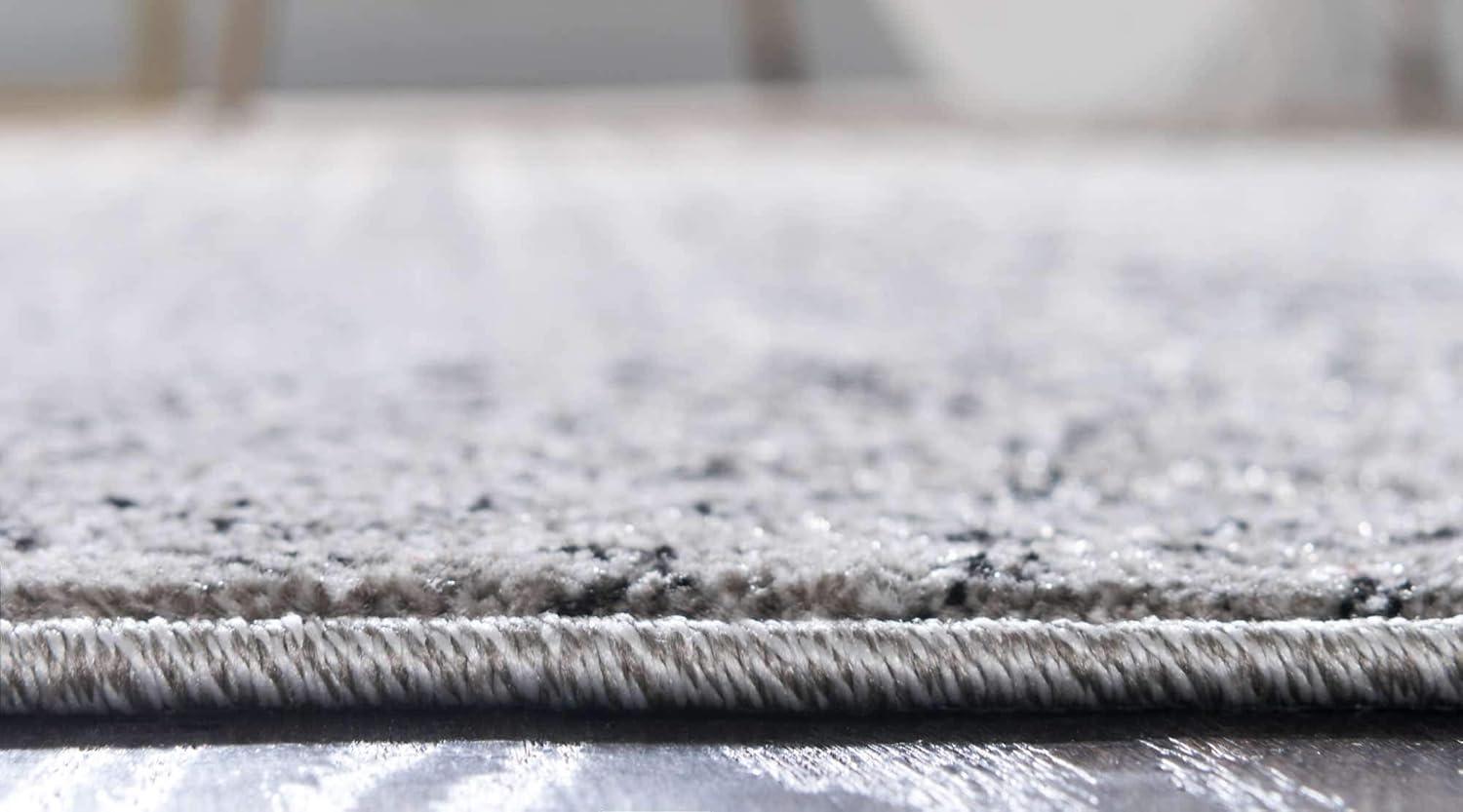 Unique Loom Del Mar Collection Area Rug - Jennifer (4' 1" x 6' 1" Rectangle Gray/Black)