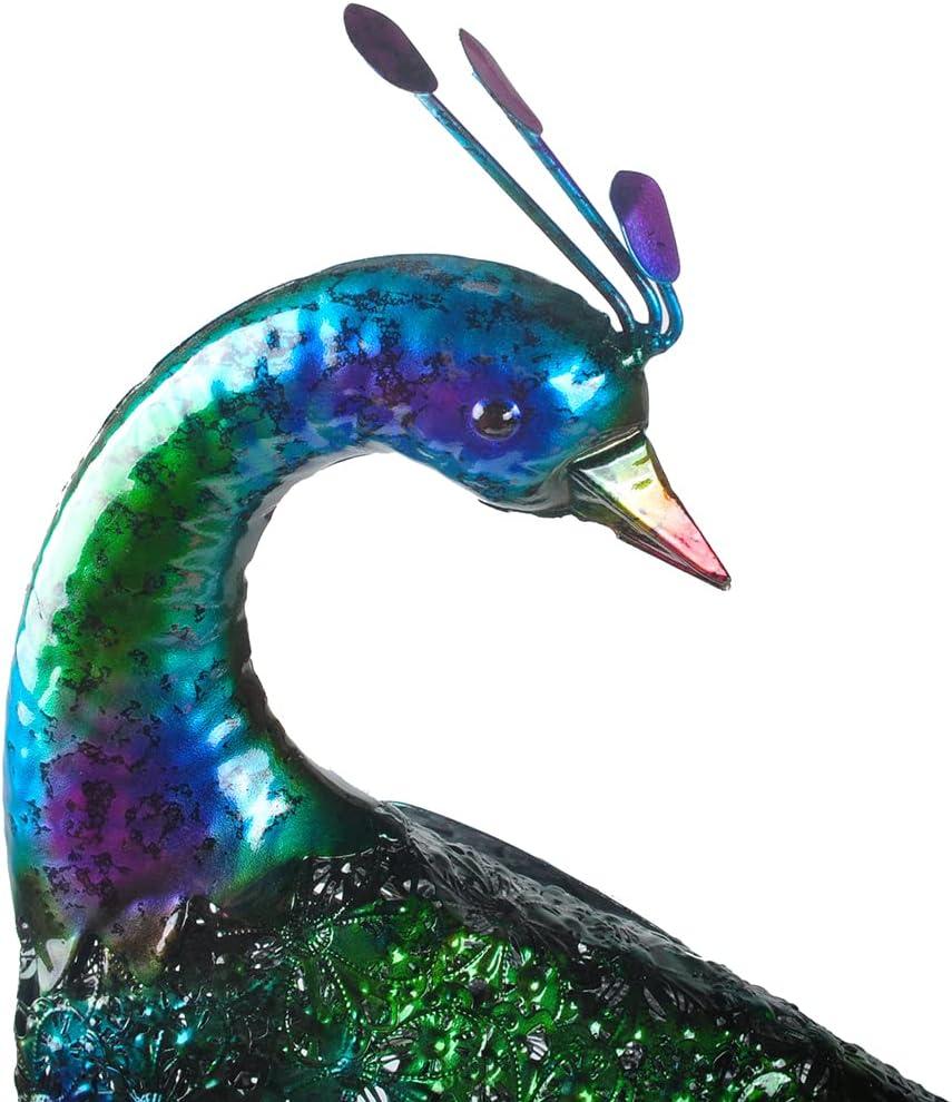 Peacock Statue Animal Sculpture Garden Decoration Metal Yard Art for Yard Outdoor Decoration (#A)