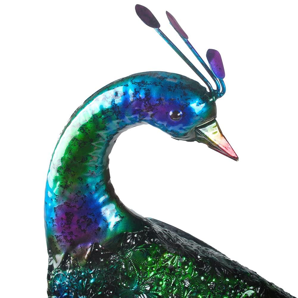 Peacock Statue Animal Sculpture Garden Decoration Metal Yard Art for Yard Outdoor Decoration (#A)