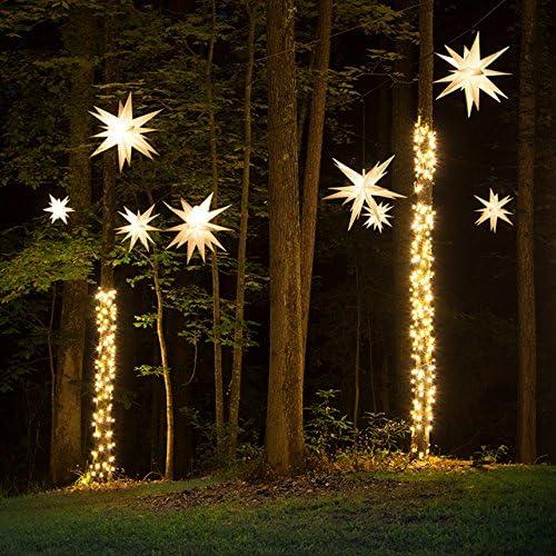 Kringle Traditions 14” White Moravian Star Christmas Star Light, White Christmas Star Outdoor Christmas Decoration