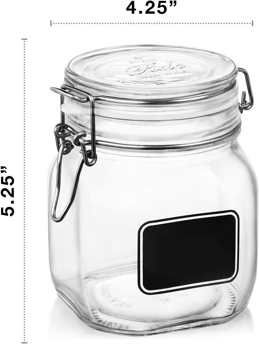 Bormioli Rocco 0.75L Swing Top Storage Jar w/Chalkboard Label