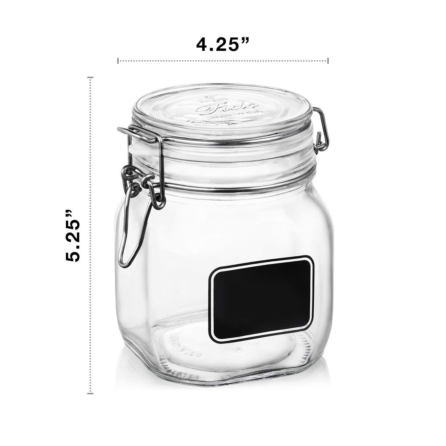 Bormioli Rocco 0.75L Swing Top Storage Jar w/Chalkboard Label